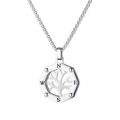 China FASHIONABLE Ornament Douyin Online Influencer Stainless Steel Tree of Life Design Pendant Fashionable Beads With Necklace for sale