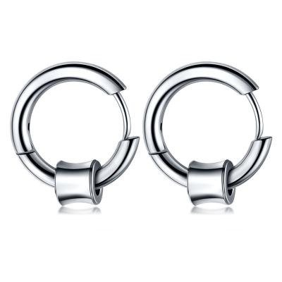 China Stainless Steel TRENDY Border Hot Selling Personalized Men's Earrings Accessories N Hippie Hip Hop Round Ring Earrings for sale