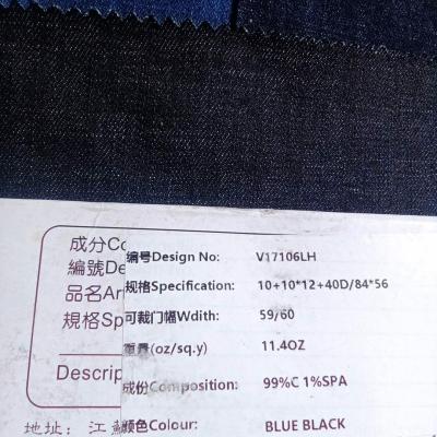 China Shrink-resistant 90%cotton 10%polyester denim washed twill denim fabric for shopping bag for sale