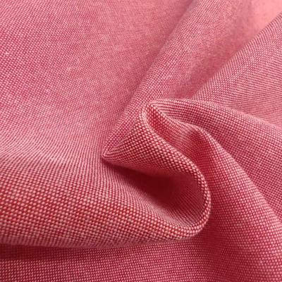 China High Quality 100% Organic Cotton Anti-Static Ready To Ship Liquid Ammonia Non Ironing Oxford Shirt Fabric for sale