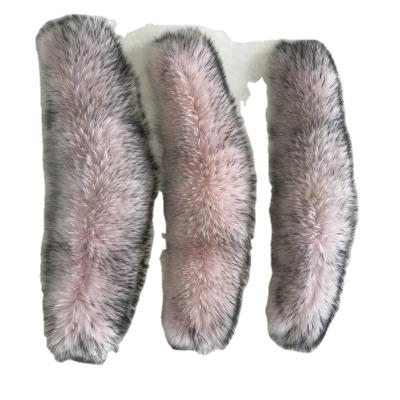 China Soft hand feeling factory wholesale dyed 100% real raccoon fur collar for winter jackets for sale