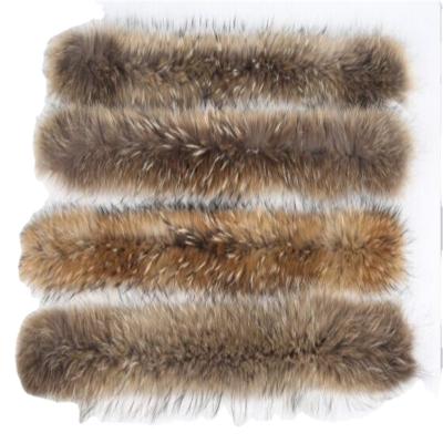 China Auto Upholstery Natural Raccoon Fur Trimming/Real Raccoon Fur Trimmings/Bands For Collar for sale