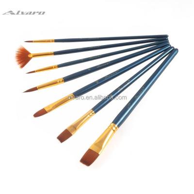 China Watercolor/7pcs Artist Paint Brushes Watercolor Painting Set Brush Wood Handle Acrylic/Oil Paint and Nylon Blistle Brushes for Art Drawing for sale