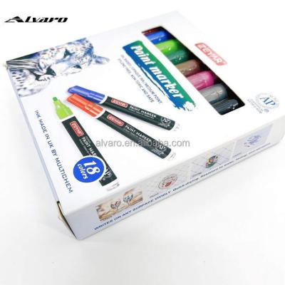 China Drawing Marker Pen Painting Oil Based Markers For Kids Rich Color Art Marker Pens 18 Colors Medidum Dot Marker for sale