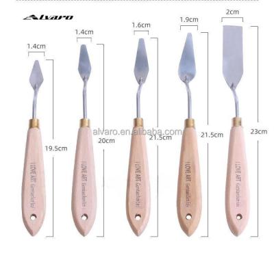 China DIY Art Tools Scraper Palette Knives 5pieces a Set Palette Knives Painting Artist Use DIY Art Scraper for sale