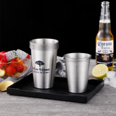 China Wholesale 304 Stainless Steel Durable Double Wall Custom Metal Beer Mug 500ml for sale