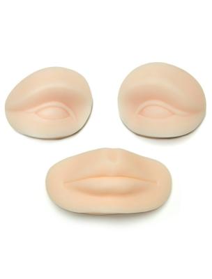 China Tattoo Teaching Practice Makeup Head Rubber Eye And Lip Replacement for sale