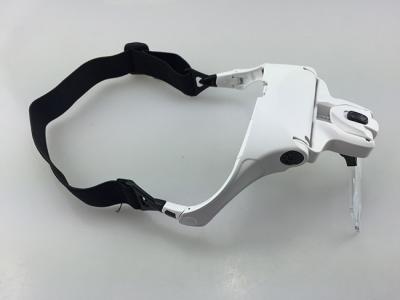 China Plastic Adjustable Led Headband Magnifier 6x With Light Acrylic Interconvertible Lens for sale