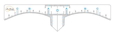 Cina Autoadesivo permanente accurato del righello di misura del sopracciglio degli strumenti di modellatura del sopracciglio di trucco in vendita