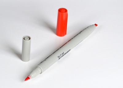 China Doble rojo - rotuladores a base de alcohol dirigidos de la tinta con amplio/el cepillo, longitud de los 7.5cm en venta