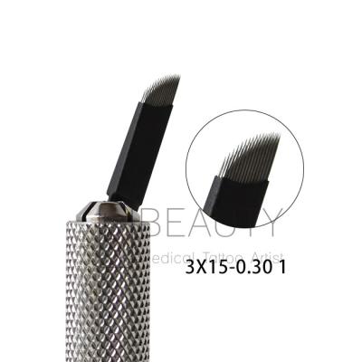 China C Style 3 Rows , 3*15 Pins Blades 45P Shading Semi Permanent Make Up Microblading Flexible Blades for sale