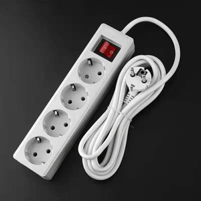 China Wholesale Commercial German Type 4way Extension Leads Power Strip Extension Board Extension Socket Extension Cord Power With Multi Outlets for sale