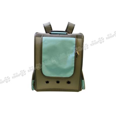 China 2021 New Fashion Breathable Cat Bag Two Color Cat Carrier Bag Quilting Pet Travel Backpack for sale