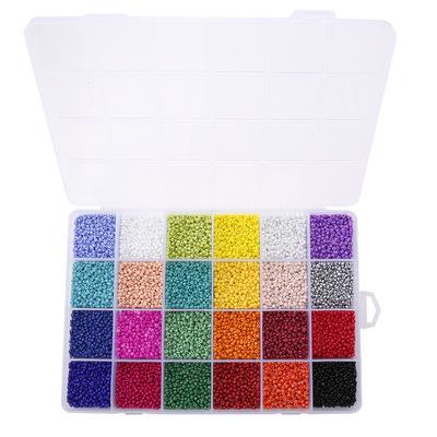 China Environmental Friendly 24 Colors Beads Container Storage Jewelry Findings Tool Accessories Set 2mm DIY Making Kit Bead Storage Case for sale