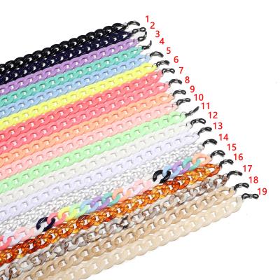 China Environmentally Friendly Fashion Anti-lost Msks Beaded Face And Glass Holder Chain Neck Strap Lanyard for sale