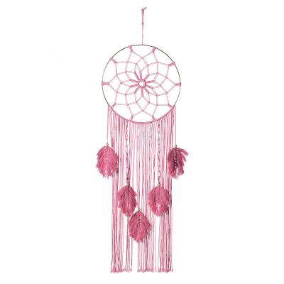 China Macrame Crochet Tapestry Traditional Dreamy Woven Shelf Bohemian Hand Woven Nordic Hanging Wall Shade Flower Shelf Tassel for sale