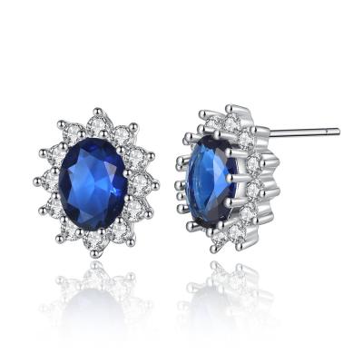 China Fashionable Environmental Friendly Jewelry Border Zircon Elegant Princess Earrings for sale