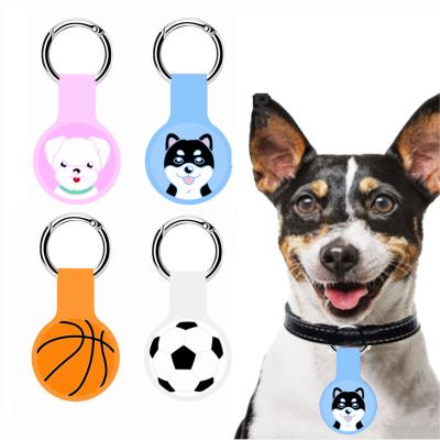 China Factory OEM custom leather metal PU airtag case padded waterproof dog collar for sale