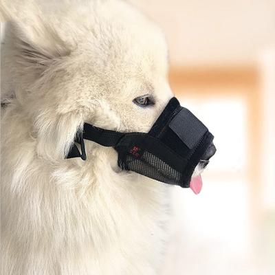 China Detachable Dog Accessories Anti Barking Nylon Mesh Dog Muzzle For Small Large Dogs Adjustable Pet Mouth Muzzles for sale