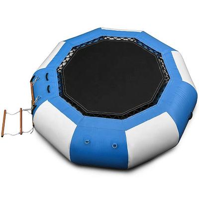 China Free Floating Trampoline 10ft Professional Inflatable Net Protector For Lake Around Inflatable Water Trampoline Bounce Swim Platform For Water Sport for sale