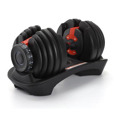 China Custom Home Use Factory Price Logo Fitness 52.5lb 90lb Gym Equipment Set 24kg 40kg Adjustable Dumbbell for sale