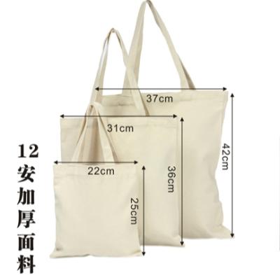 China Thick Handled Canvas Handbag Customized Cotton Wrapped Canvas Environmental Protection Natural Printing Handbag for sale