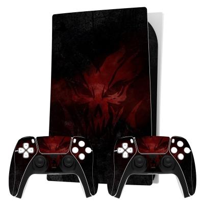 China Custom Vinyl Protective Cover Decal Wrap Vinyl Skin Stickers Cover Decals for PS5 Console Disc and 2 Controller Accessories for sale