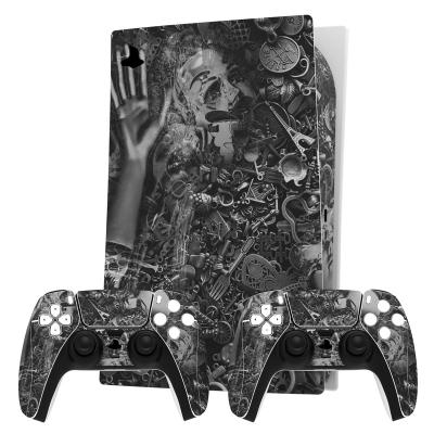 China Protective Wrap Vinyl Cover Vinyl Skin Decal Cover Custom Stickers For PS5 2 Console Controller Housing Shell Case for sale