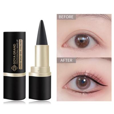 China Custom Rose Color Makeup Gel Eyeliner Gel Pen Waterproof Black Waterproof Eyeliner Pencil Private Label for sale