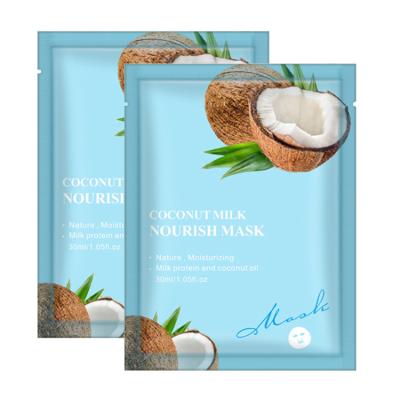 China Whitening Oil Facial Control Sheet OEM Plant Fruit Extract Coconut Mask Beauty Facial Mask for sale