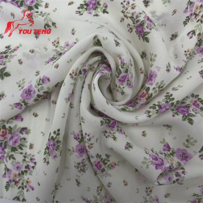 China 100% Custom Microfiber Tear-Resistant Pleated Polyester Chiffon Printed Dress Fabrics for sale