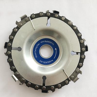 China 4 Inch Chain Disc Double Saw Teeth Angle Grinder Steel Wood Cutting Disc for Angle Grinder Power Tool Accessories for sale