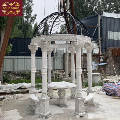 China Real Design Factory Wholesale Price Modern Customized Garden Decoration Marble Gazebo Pergola for sale