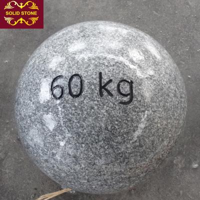 China Landscape Traditional Gray Granite Garden Stone Ball for sale