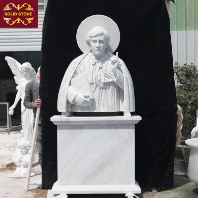 China Traditional Marble Statue Main Factory Direct Supply Fine Carved Marble Sculpture White Marble Cardinal Statue for sale