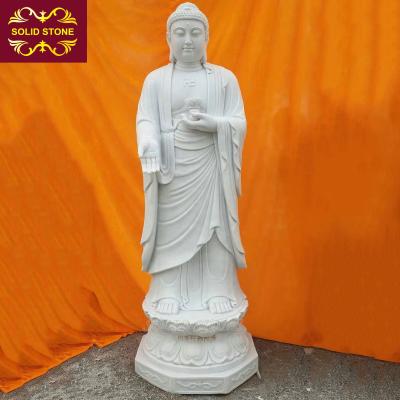 China Custom Outdoor Traditional Factory Decoration Stone Garden Buddha Statue for sale