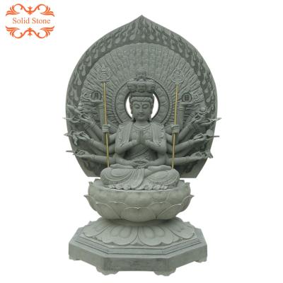 China Traditional Chinese Famous Decorative Mille-hand Yin Kuan Figurine Traditional Buddhist Temple for sale