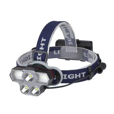 China Convenient Flashlight Headlight Built In Batteries USB Rechargeable Headlight 8 Modes Work Light Waterproof Head Lights for sale