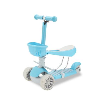 China Aluminum Alloy+ABS+Nylon+PU 3 In 1 Antronic Kids Kick Scooter 2021 Foldable Scooters Kids Cute Scooter New Design With Led Lighting for sale