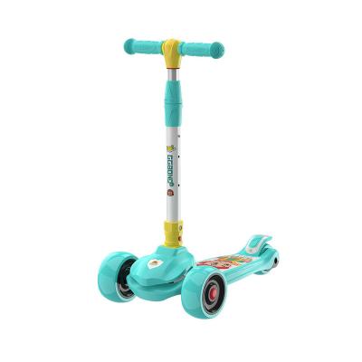 China 2021 Alloy+ABS+Nylon+PU Antronic Foldable Kick Scooter Kids Children Aluminum Cute Scooter New Design With Led Lighting for sale