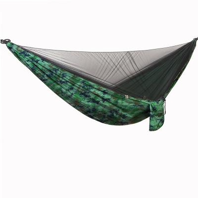 China Durable Outdoor Survival Travel Anti Mosquito Swing Hammock Double Backpacking Double Parachute Hammocks for sale