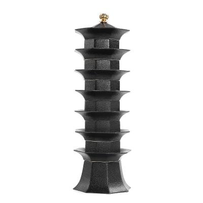 China Hangzhou Leifeng Viable Tower Chinese Style Pagoda Home Leisure Creative Octagonal Tea Set for sale