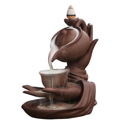 China Creative New Buddha Hand Chinese Backflow Censer Incense Teapot Backflow Censer Home Decorations and Accessories for sale