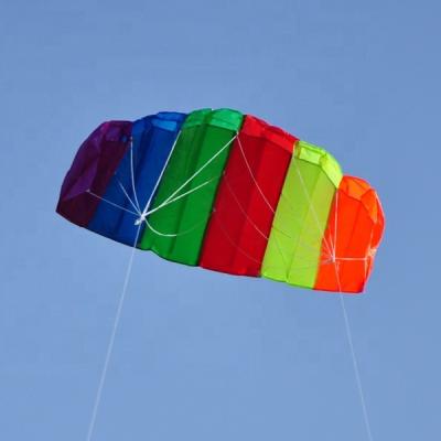 China Promotion/Gift/Advertise/Easy Parachute Toy/Rainbow Power Night Inflatable Sport Fly Kite for sale