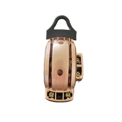 China New copper type gold spray paint type 2 knife switch arc pole 32 Amp double throw double pole thickened copper knife switch for sale