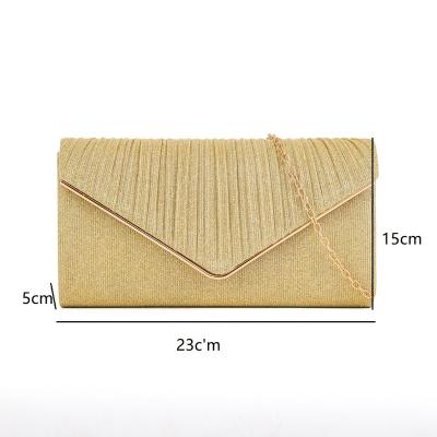 China Luxury New Design Luxury Women Crinkle Evening Clutch Bag Gold Silver Wedding Bridal Party Clutch Lady Bag for sale