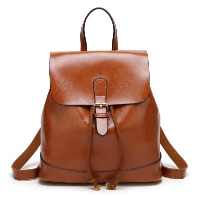 China Hot Selling Waterproof Women Backpack PU Leather Waterproof Ladies Satchel Anti-theft Casual School Bag Fashion for sale