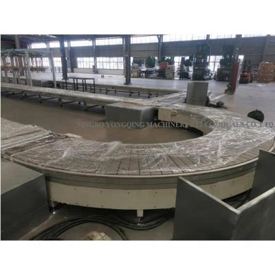 China Transportation refrigeration industry equipment machinery chest freezer fridge refrigerator motorized 180 degree turn  conveyor line for sale