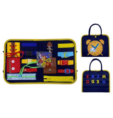 China Eductional Toys Children's First Portable Learning Toy Cartoon Felt Kids Busy Educational Dressing Board for sale