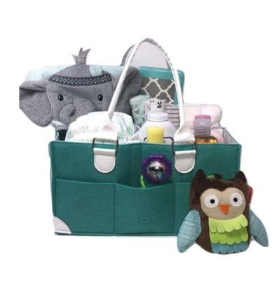 China Factory Wholesale Eco-Friendly Foldable and Easy-carrying Simple Package Hanging For Mommy Felt Baby Diaper Cart Bag for sale